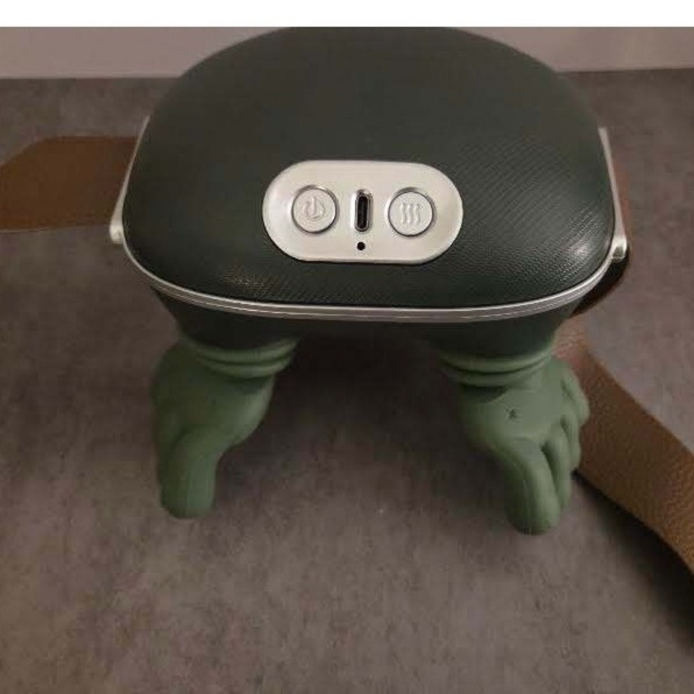 Shoulder and Neck Massager JBY-827 Green Heated Double Palm Kneading Portable